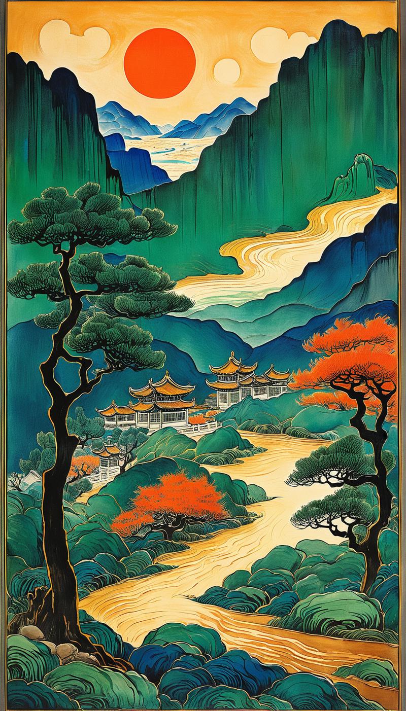 01619-1315430105-Chinese landscape painting,inspired by Wang Ximeng's landscape painting works Thousand Miles of Rivers and Mountains,_the inscri.png